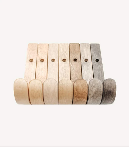 Crochets minimalistes muraux en bois