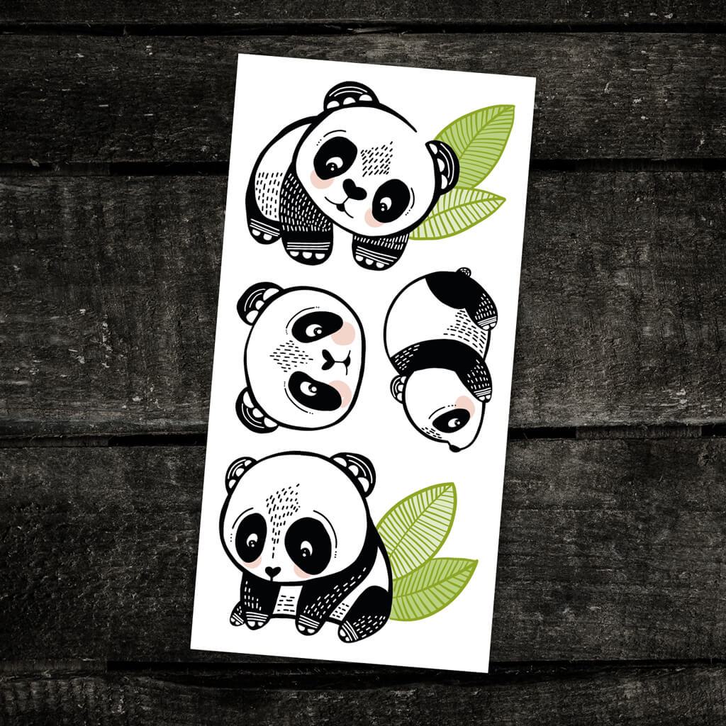 Tatouages pour enfants  Les pandas sympas
